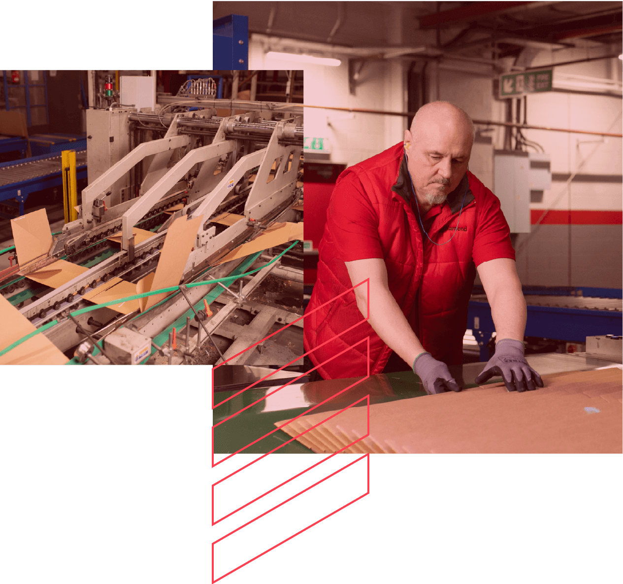 Diamond manufacturing cardboard